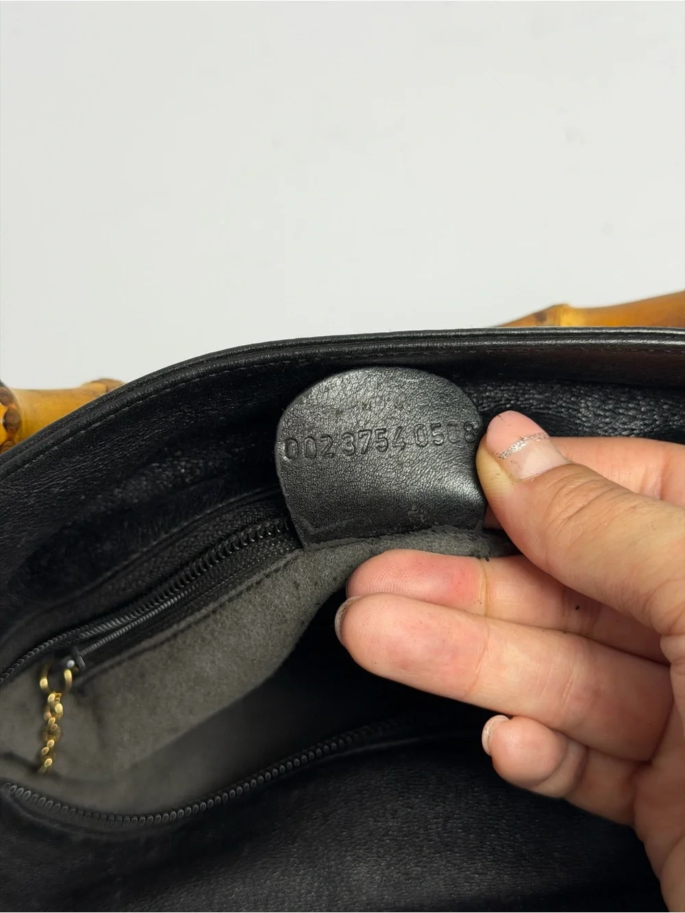 Vintage Gucci Diana Black Leather Tote with Bamboo Handles PROJECT
